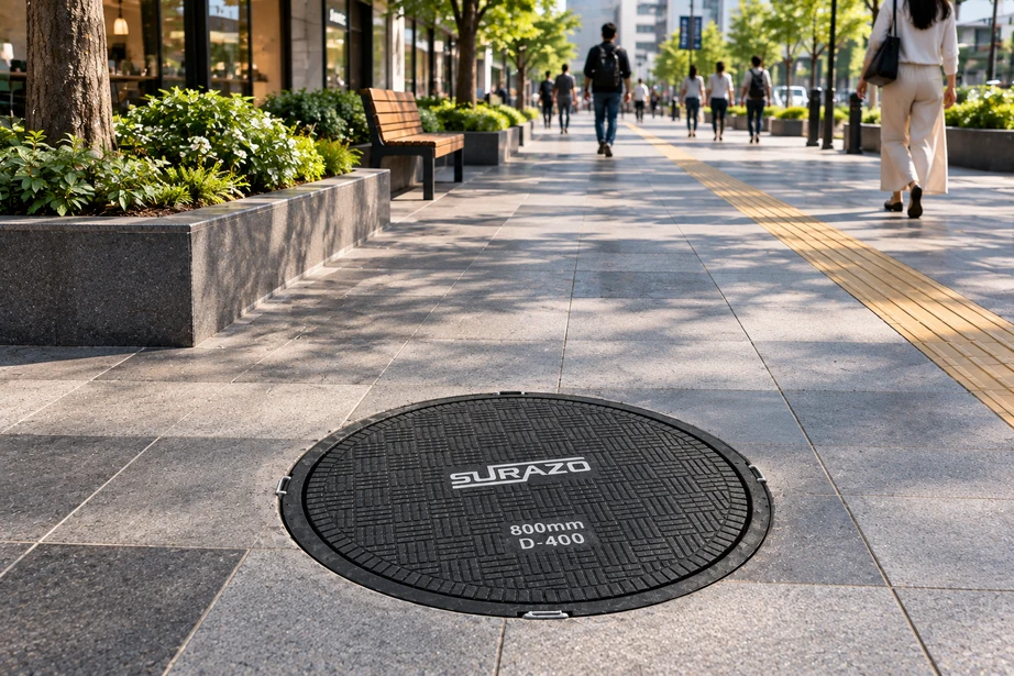 Surazo brochure illustration of roads and pedestrian areas