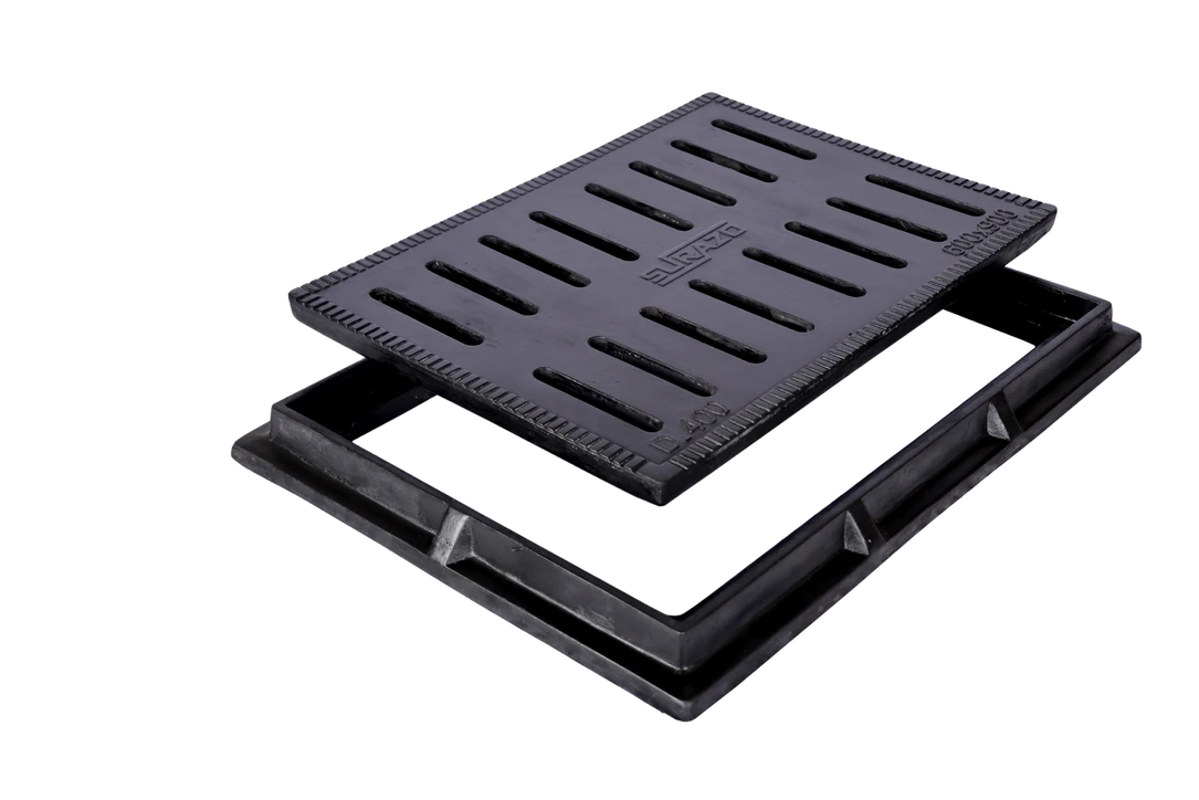 Slotted gully manhole cover and frame